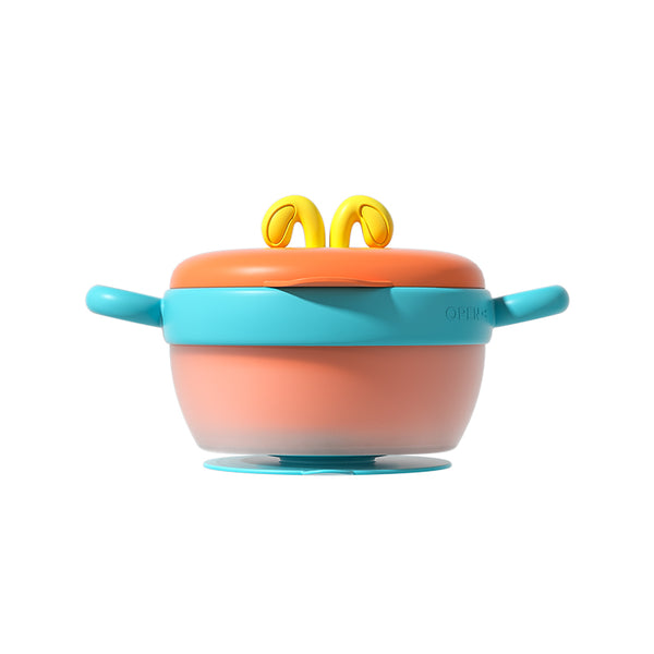 Baby Food Bowl with Water-Filled Insulation, Anti-Drop and Anti-Scald Stainless Steel Suction Bowl, Specially Designed for Eating Spoon Use